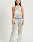 Emory Park Tie Dye Cowl Neck Top