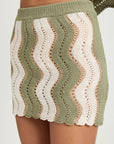 Emory Park Crochet Mini Skirt with Elastic Waistband