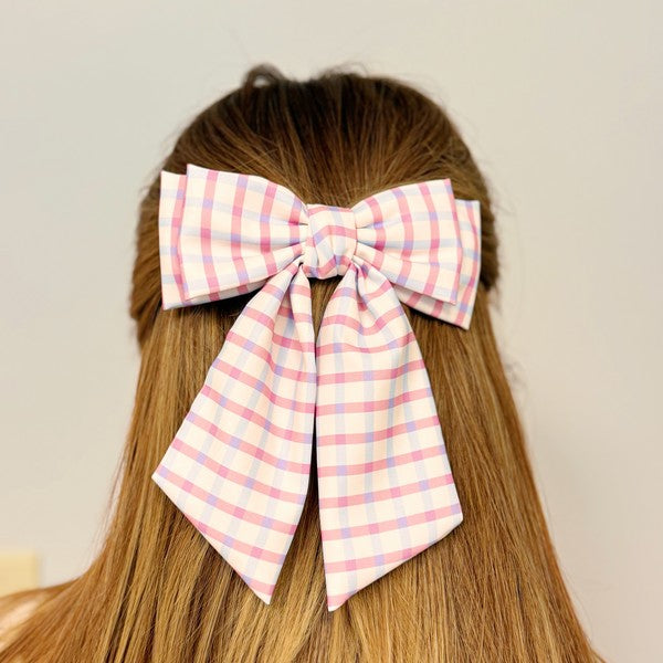 Satin Precious Double Bow Hair Clip