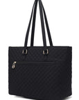 MKF Collection Solid Quilted Cotton Tote Bag