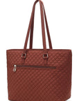 MKF Collection Solid Quilted Cotton Tote Bag