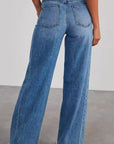 High Waisted Denim Wide Leg Jeans