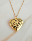 Nostalgic Heart Initial Open Locket Necklace