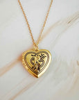 Nostalgic Heart Initial Open Locket Necklace