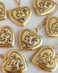 Nostalgic Heart Initial Open Locket Necklace