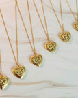 Nostalgic Heart Initial Open Locket Necklace