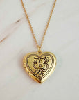 Nostalgic Heart Initial Open Locket Necklace