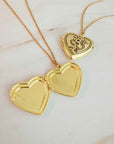 Nostalgic Heart Initial Open Locket Necklace