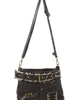 Denim Pants Shape Crossbody Bag