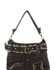 Denim Pants Shape Crossbody Bag