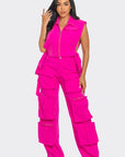 Athina Vivid Pink Cargo Matching Set