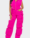 Athina Vivid Pink Cargo Matching Set