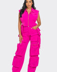 Athina Vivid Pink Cargo Matching Set