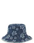 Denim Flower Bucket Hat