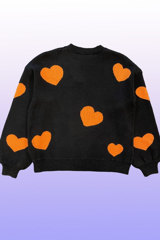 Halloween Knit Sweater with Ghosts
