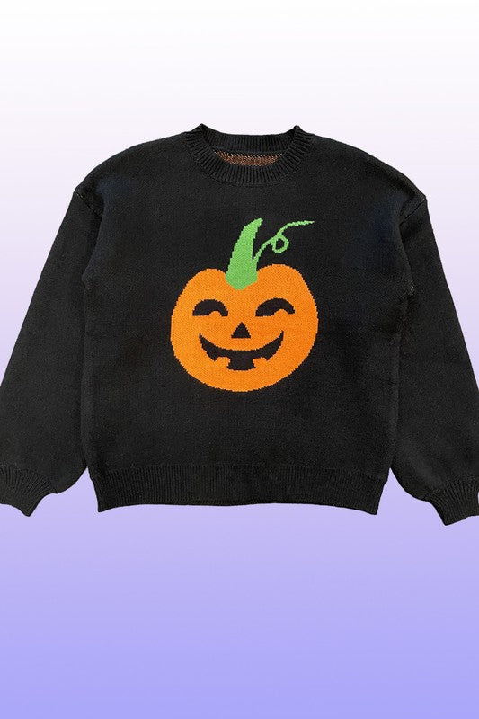 Halloween Knit Sweater with Ghosts