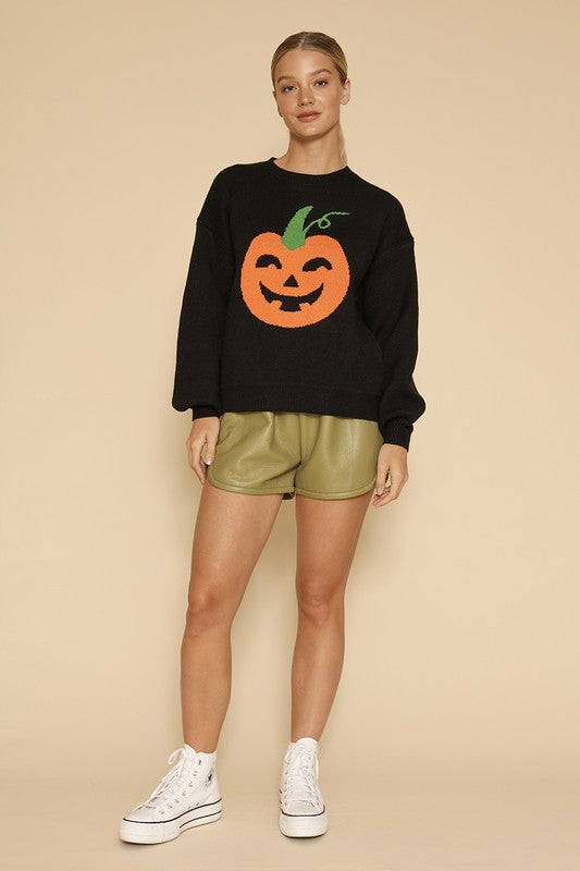 Halloween Knit Sweater with Ghosts