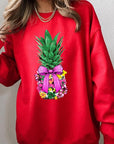 Coquette Pineapple Graphic Fleece Sweatshirts