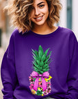 Coquette Pineapple Graphic Fleece Sweatshirts