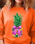 Coquette Pineapple Graphic Fleece Sweatshirts