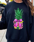 Coquette Pineapple Graphic Fleece Sweatshirts