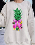 Coquette Pineapple Graphic Fleece Sweatshirts