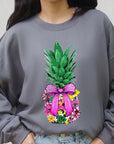 Coquette Pineapple Graphic Fleece Sweatshirts