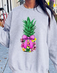 Coquette Pineapple Graphic Fleece Sweatshirts