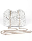 Metallic Quilted Convertible Bucket Swing Bag