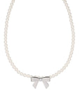 Bowknot Pearl Chain Necklace