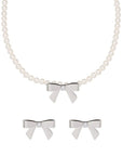 Bowknot Pearl Chain Necklace