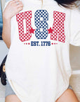 USA Checkered Graphic Tee