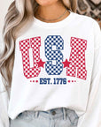 USA Checker Graphic Sweatshirt