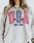 USA Checker Graphic Sweatshirt