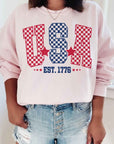 USA Checker Graphic Sweatshirt