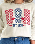 USA Checker Graphic Sweatshirt