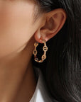 Zircon Hoop Earring