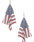 USA Flag Chainmail Iconic Earrings