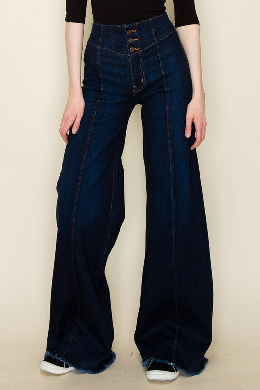 O2 Denim Wide Leg Denim Pants