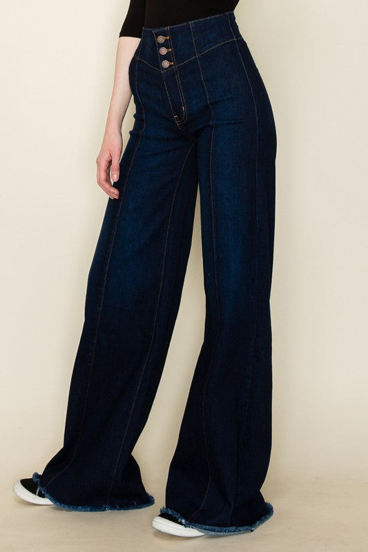 O2 Denim Wide Leg Denim Pants