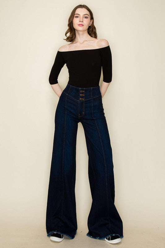 O2 Denim Wide Leg Denim Pants