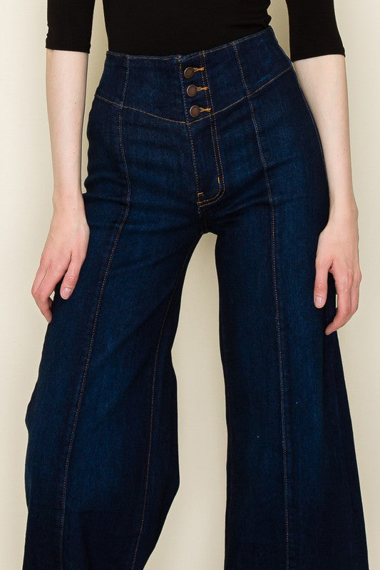 O2 Denim Wide Leg Denim Pants