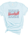 PLUS Baseball Words Graphic Tee