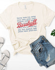 Baseball Words Graphic Tee