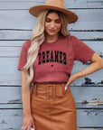 PLUS Distressed Dreamer Bella Canvas Graphic Tee