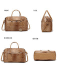 MKF Collection Embossed Vegan Leather Duffle Bag