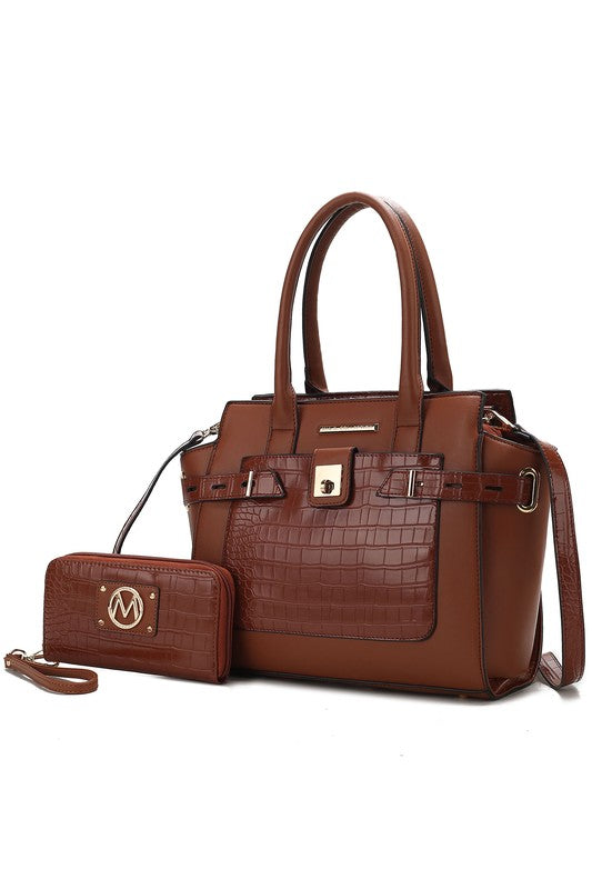 MKF Collection Vegan Leather women&#39;s Satchel Bag