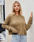 Cable Knit Cropped Sweater