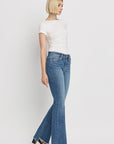 VERVET by Flying Monkey High Rise Slant Hem Flare Jeans