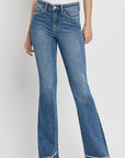 VERVET by Flying Monkey High Rise Slant Hem Flare Jeans